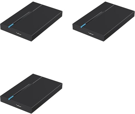 Frewurwer 3pcs 2.5Inch External Hard Drive Enclosure USB 3.0 Hard Disk Case 6TB Supports 7mm 9.5mm SSD HDD for Laptop PC