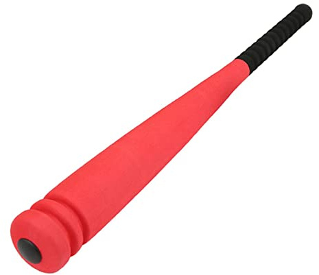 Pegciuho Mini Baseballschläger Aus Schwamm, Weich, mit Ständer, Sportartikel, 2 Teiliger Softball, 1 Baseballschläger, Rot 47cm