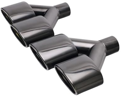 Auto Auspuff Endrohr Für W204 W211 1 Satz Edelstahl-Doppelrohr-Auspuffanlage, Schwarz, 57 Mm Anschluss Exhaust Tailpipe