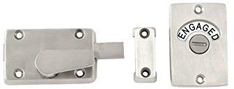 Indicator Door Bolt Lock Vacant Engaged Bathroom/Toilet in Satin Stainless Steel from EUROART