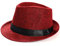 BABEYOND Strohhut Fedora für Herren Panama Trilby Hut Kurze Krempe Sommer Sonnenhut, rot (a), Einheitsgröße