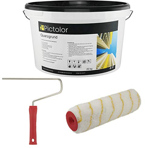 SET Pictolor Quarzgrund 20kg + Schuller Walze Goldline D - 25cm + Schuller Steckbügel Grip 25cm