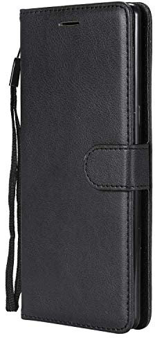 DENDICO Coque pour Galaxy Note 8, PU en Cuir Coque Portefeuille Étui Housse, Design Classique TPU Coque pour Samsung Galaxy Note 8 - Noir