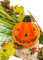 MC-Trend Halloween Kürbis Windlicht mit Gesicht ca. 16,5x14,5cm aus Keramik für schaurig schöne Herbst Deko orange grün Halloweenparty Grusel Teelicht Kerze lachen Autumn Geister