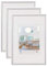 walther design Bilderrahmen silber 20 x 30 cm 3er Pack, New Lifestyle Kunststoffrahmen KV030S3