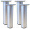 Lot de 4 pieds de meubles de cuisine en Aluminium - Réglables - Ronds - pied de support pour canapé de meuble capacité de charge 100 kg-15cm-Blanc