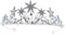 Minkissy Braut Stirnband Rhinestone Headpiece Moon Crown Krone Strass Stern Gl?nzender Kopfschmuck Liefert Kopfbedeckungen Zubeh?r für Festival Kopfschmuck Halo Crown Headpiece