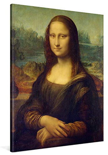 PICANOVA – Leonardo da Vinci – Mona Lisa 75x100cm – Bild auf Leinwand – Premium Kunstdruck Auf 2cm Holz-Keilrahmen Für Schlaf- Und Wohnzimmer – Klassische Kunst