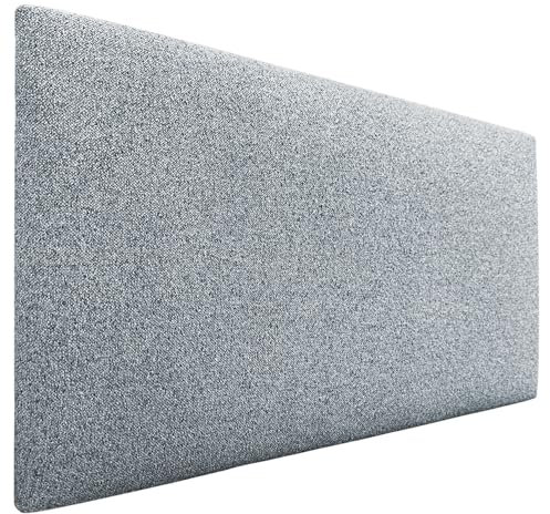 DHOME Kopfteil aus Kunstlederoder Stoff AQUALINE Glatt mit Beinen Kopfteil gepolstert Luxusbett Kopfteil (Stoff Perlgrau, 110cm (Betten 80/90/105))