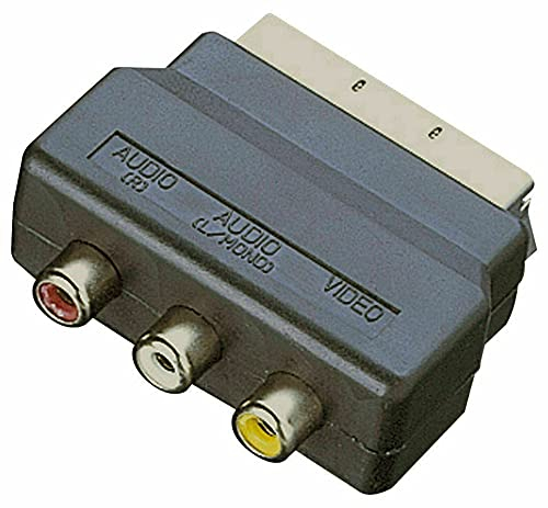Mr. Gadget Solutions® Convertisseur Adaptateur A/V RGB SCART mâle vers 3 RCA Femelle pour TV, DVD, magnétoscope