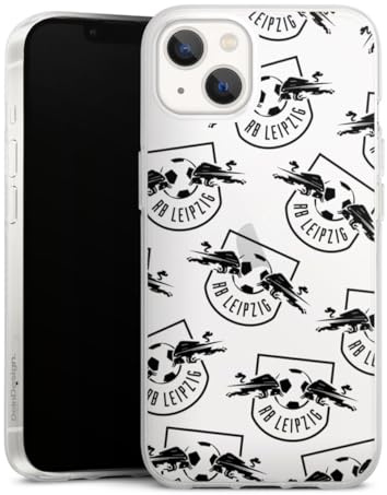 Silikon Hülle kompatibel mit Apple iPhone 13 Case transparent Handyhülle RB Leipzig Muster transparent