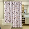 GONOVE Duschvorhang für Badezimmer 280 x 200 cm Schimmelresistent Dicke Polyester Stoff Geometrisch Duschvorhang Liner Wasserdichter langer Badevorhang mit Haken, waschbar und gewogen Saum