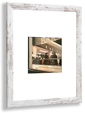 Olympia Deluxe Bilderrahmen Posterrahmen 45x85 cm Puzzlerahmen Weiß Vintage Shabby Chic Hintergrund Weiß Kunstglas Klar