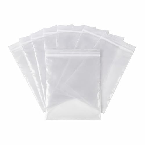 2000 Zip Seal Bags Clear Plastic Zip Lock Food Storage, Small Plastic Pouches with Zips, Self Seal, Resealable Packaging for Freezer, Jewellery, Medicine, Office, Mailing and Craft Use 8 x 11 Inch