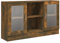 vidaXL Armoire à Vitrine Buffet Organisateur de Maison Meuble de Rangement Salle de Séjour Intérieur Chêne Fumé 120x30,5x70 cm Bois d'Ingénierie
