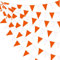 32Ft Wimpelkette Orange Weiß Dreieck Flagge Stoff Herbst Banner Wimpel Girlande für Herbst Dekoration Hochzeit Geburtstagsfeier Erntedankfest Schulabschluss Zuhause Kindergarten Outdoor Garten