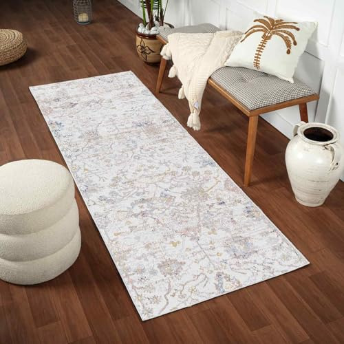 Livabliss Livia Djanet Vintage Runner – 80x220 cm, Ivory, Brown & Grey