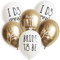 6 Stk. Premium Luftballons Chrom Metallic Bio 12' Bride To Be Hochzeit JGA Braut Set