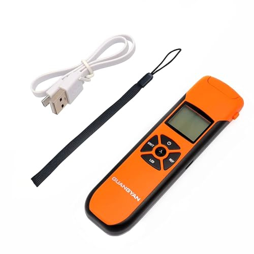 PNGOS Photometre Fibre Optique,Mini Portatif Léger Laser Fibre Optique Compteur De Lumière à Fibre Pour Tester 7 Longueurs D'onde Calibrées Compteur De Puissance Optique Haute Précision Rechargeable