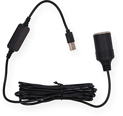 Namvo Zigarettenanzünder Adapter USB Port auf 12V Auto Zigarettenanzünder Buchse Konverter Adapterkabel für Fahrrecorder DVR GPS