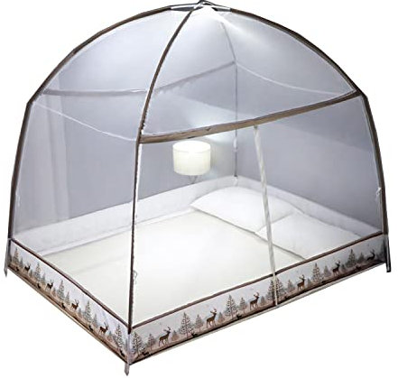 VOIV Zanzariera Pop-Up, Notti tranquille con la Nostra Tenda Portatile - Cerniera a Doppia Porta e Facile da installare - Perfetta per la Camera da Letto o per i Viaggi. (Size : 150x200x145cm)