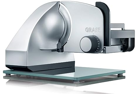 GRAEF. Master M90 Electrical Food Slicer with 170mm Steel Blade, 30° Tilt-Function, Silver