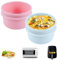 4 Piezas Moldes para Freír Huevos en Freidora de Aire, Molde para Huevos Fritos en Freidora de Aire Huevera para Freidora de Aire Anillos de Huevo Antiadherente, Molde Sin BPA para Freidora de Aire