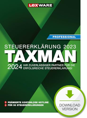 TAXMAN professional 2024 (für das Steuerjahr 2023) , PC Aktivierungscode per Email