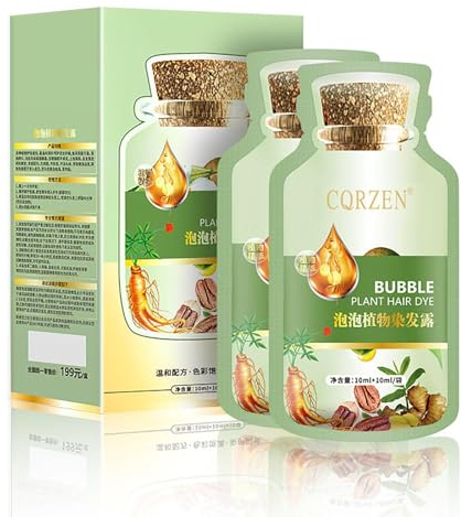 Bubble-Pflanzenhaarfärbemittel, natürliches Pflanzenhaarfärbe-Shampoo, natürliche Pflanzenhaarfarbveränderung, 10 Beutel pro Packung (Kaffee)
