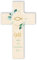 Fritz Cox Holzkreuz Fisch | Gott segne und beschütze Dich | christliches Geschenk für Kinder natur,15cm