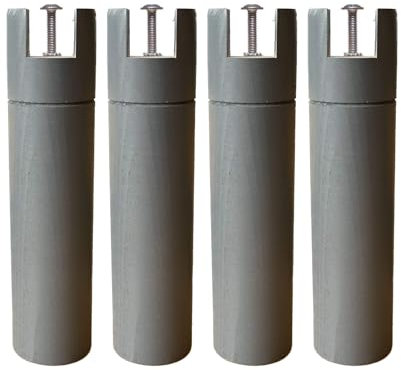 Someo 4 Pieds cylindriques pour Cadre à Lattes Anthracite 25 cm