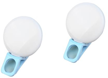 Mikikit 2stücke Selfie Lampe Tragbare USB-fülllicht Für Handy Und Laptop Mini Clip Kalt-warm Licht Zubehör Für Fotografie Und Make-up Blau