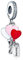 Doyafer 925 ciondolo in argento sterling Charms tre colori compleanno a forma di cuore per le donne bracciali collana regalo