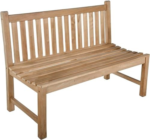 Generic Bank Solo 2-Sitzer, 120 cm ohne Armlehnen Teak B-Grade unbehandelt, 940295
