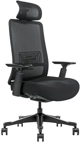G-PACK PRO Mesh Office Chair with Headrest – Ergonomic Office Chair with Lumbar Support, Adjustable 3D Arms & Soft Seat – Holds Up to 330lbs (Black)
