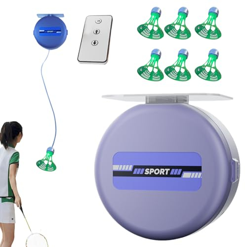 ulapithi Badminton-Rebound-Trainer, Badminton-Trainingsgerät - Badminton-Einzelspieler-Trainer - Verstellbares Badminton-Solo-Trainingsgerät, Badminton-Trainergerät für Damen und Herren