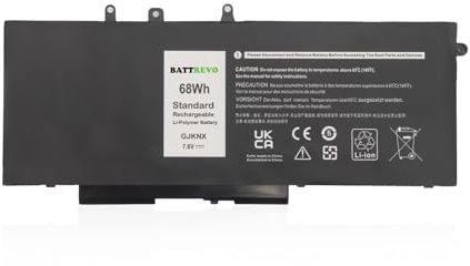 BATTREVO 68Wh/8500mAh GJKNX Laptop Akku für Dell Latitude 5480 5580 5280 5288 5590 5488 5490 5491 5495 5591 E5480 E5580 E5490 E5590 Precision 15 3520 3530 Serie GD1JP DY9NT 5YHR4 451-BBZG