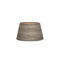 Pantalla de lámpara conica de madera gris 25x20x15 cm, ideal para decoración de interiores y mejora de iluminación ambiental.