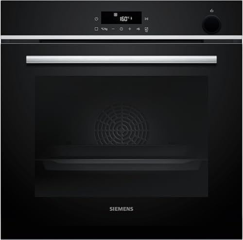 Siemens HR532GBS3, iQ300, forno da incasso con supporto per vapore, 60 x 60 cm, programmi automatici cookControl15, aria calda 3D, aria fry (lamiera inclusa), softMove, ecoClean, riscaldamento rapido,