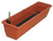 Erhard-Trading Jardinera Aqua Toscana con depósito de agua e indicador de nivel de agua para balcón o terraza (terracota, 80 cm de ancho)