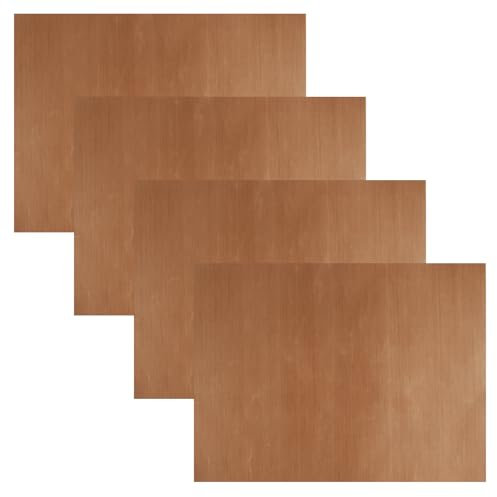 4 Pièces Papier Cuisson Reutilisable Four 30x40cm, Feuille Cuisson Téflon Antiadhésifs Résistant à la Chaleur Peut être Coupé à la Taille, Tapis de Four Permanent pour Plaque de Cuisson au Four