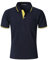 NANAMEEI Mens Polo Shirts Short Sleeve Casual Tops Golf Polo Shirt for Men Adult Clothes,Navy Blue,L