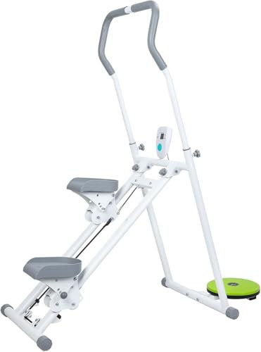 Vertikaler Treppensteiger, Heimtraining, Treppenstufe, mit LCD-Display, verstellbarer Lenker, faltbarer Treppensteiger, für Heim-Fitnessstudio