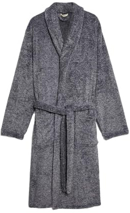 Marks & Spencer Herren Bademantel Regular | Rundhalsausschnitt, Ohne Kragen, Zum Reinschlüpfen, Ideal Für Jubiläen