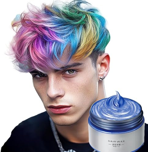 Blau Einweg-Haarfärbemittel Styling Haarmatsch Einweg-Haarfärbemittel Haarwachs Einweg-Haarcreme Halloween Hair Dress Up Easy Clean Haarfarbe