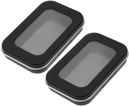 ADOCARN 2 Stück Magnetische Nähnadelbox Tragbarer Nadelbehälter Schwarz Nadelaufbewahrung Mit Magnetischer Funktion Für Stickerei Und Nähzubehör