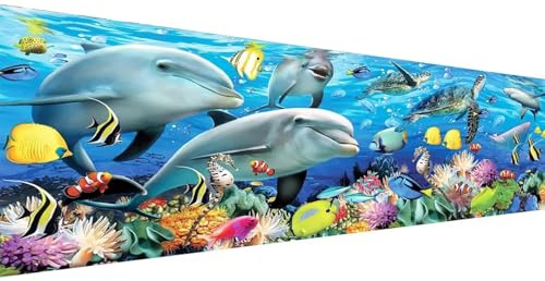 YALKIN 5D Diamond Painting Erwachsene Kinder Großes XXL 30x90cm Diamant Painting Bilder Diamond Art Erwachsene Full DIY Diamant Kunst Malerei Stickerei Set Kreuzstich Bilder Home Wand Dekor