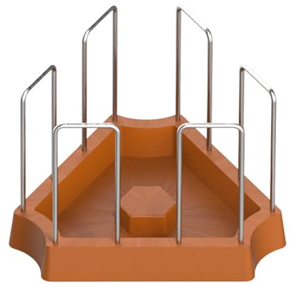 Turtle Water Feeder - Reptile Feeders Acquer | Turtle Food Bowl | Turtle Accessories | Triangle for Reptile Feeding Supply for Brake Snakes Lizar