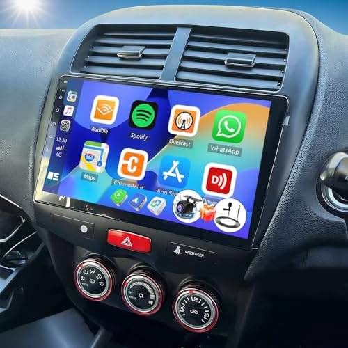 10 Android 14 Car Stereo Radio GPS NAV for Mitsubishi ASX 2010-2016 2G+32G w/Wireless Carplay & Android Auto Car Stereo FM/RDS Radio Receiver w/AHD Rearview Camera Mirror Link Split Screen SWC