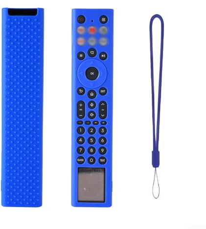 Funda de control remoto, para Hisense ERF6A66 TV Solar Remote Silicone Protective Cover ahuecado Espesamiento Antideslizante Shell (Azul)